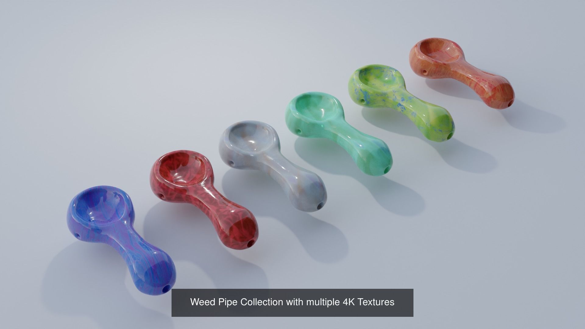 Ultimate Weed Collection with bongs pipes and joints VR / AR / lowpoly
