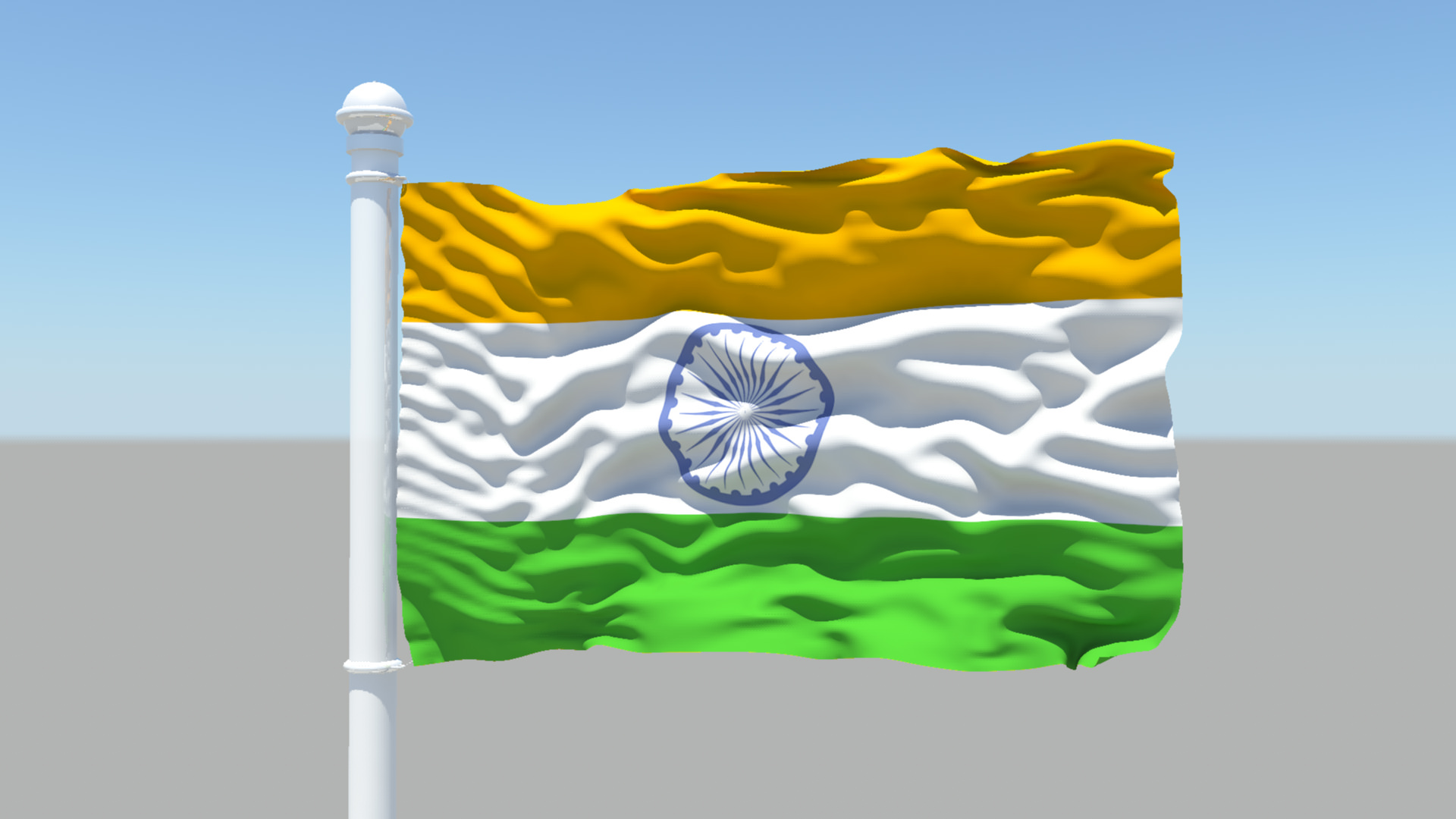 Indian flag 3D Model OBJ FBX MA MB