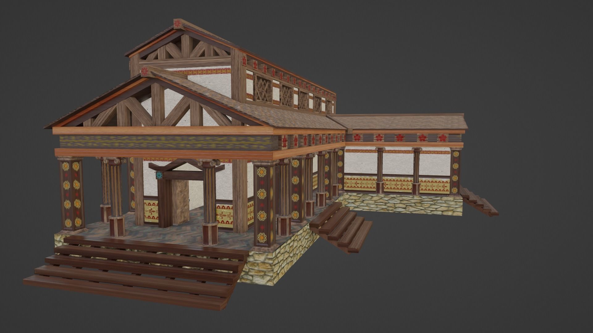 3D model Ancient Public Building VR / AR / low-poly | CGTrader