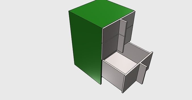 Box with drawers easy print 3D model 3D printable | CGTrader