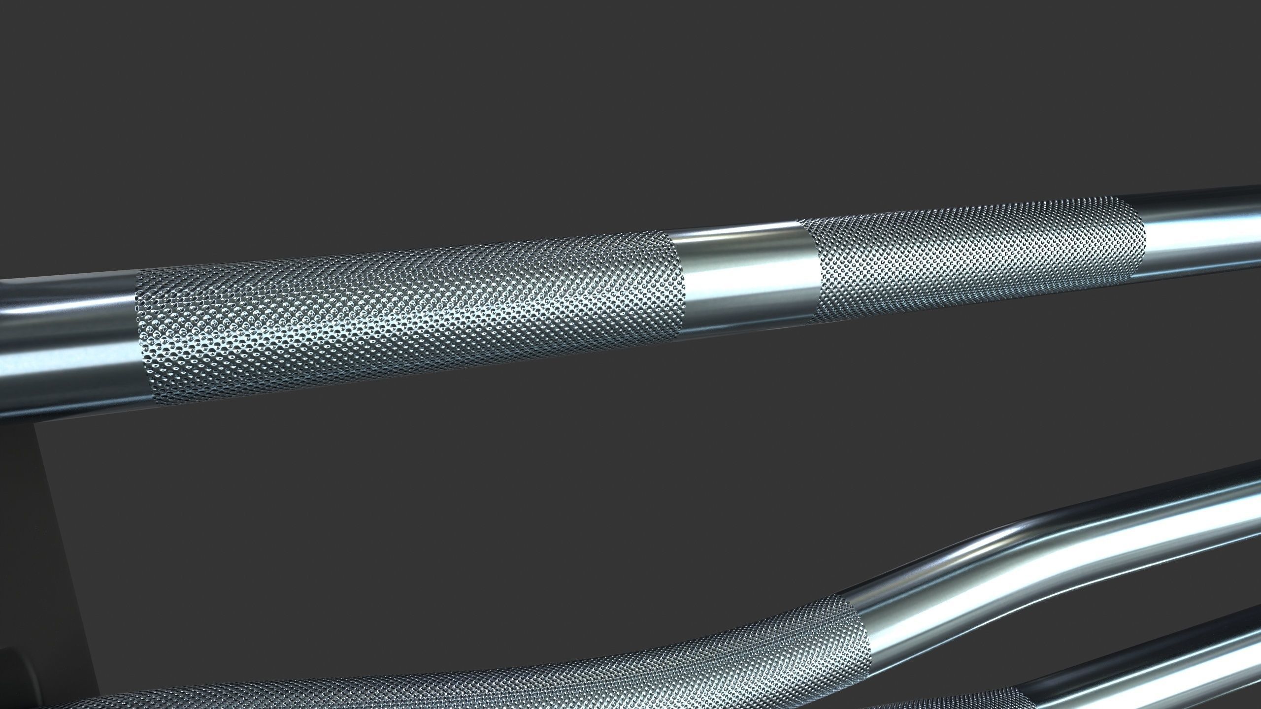 Wall Mounted Barbell 3D model CGTrader