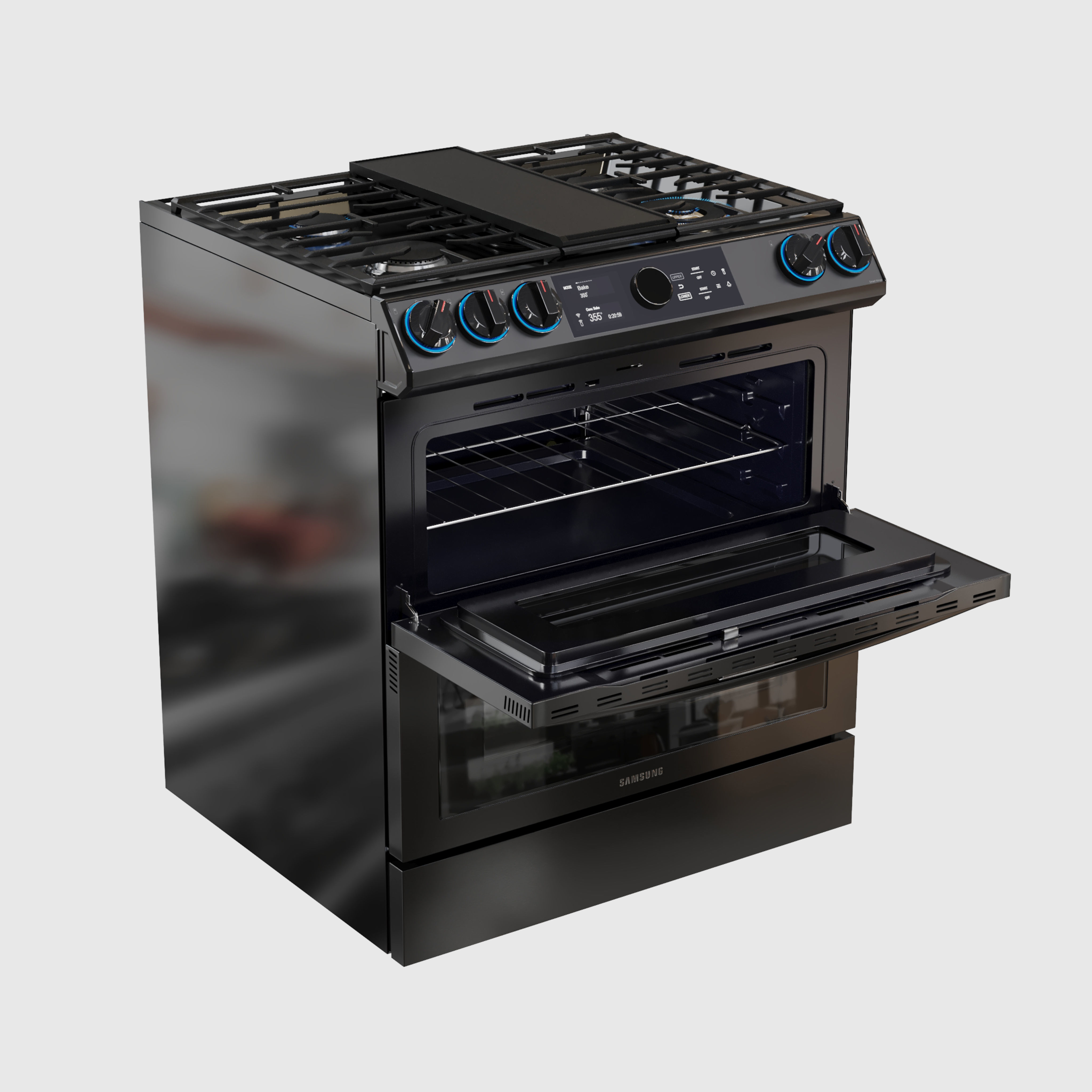 Dual Fuel Range Samsung 3D model CGTrader