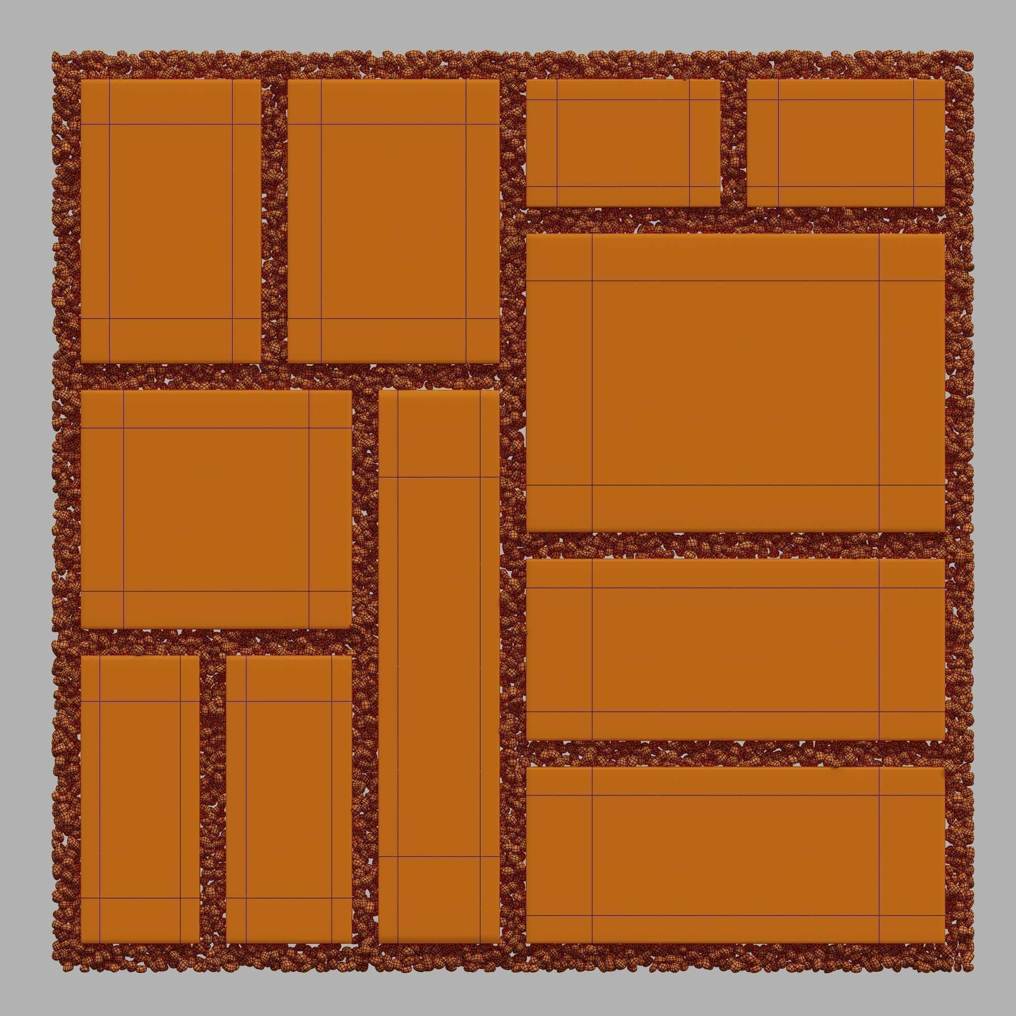 Paving tile pebble n8 3D model CGTrader