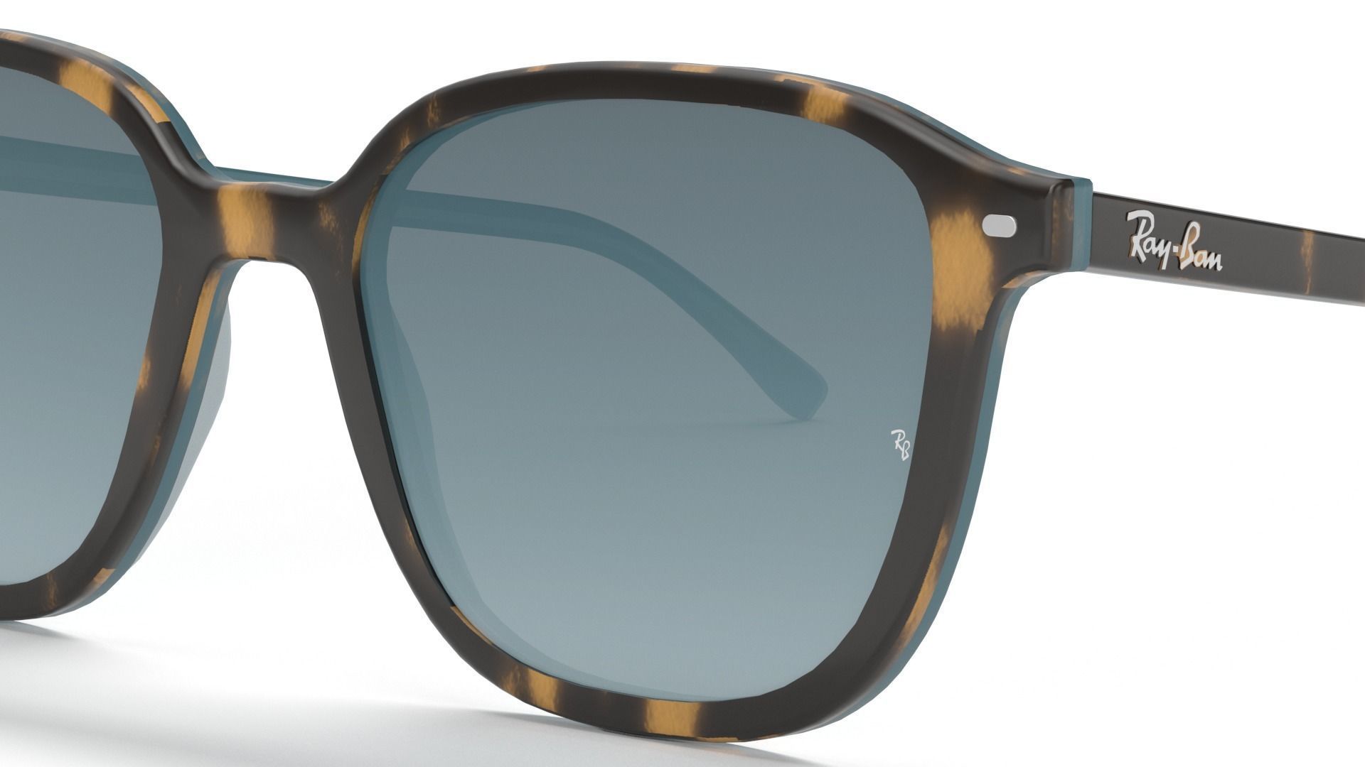 Ray Ban Leonard Non-polarized Tortoise Blue Gradient Sunglass 3D model ...
