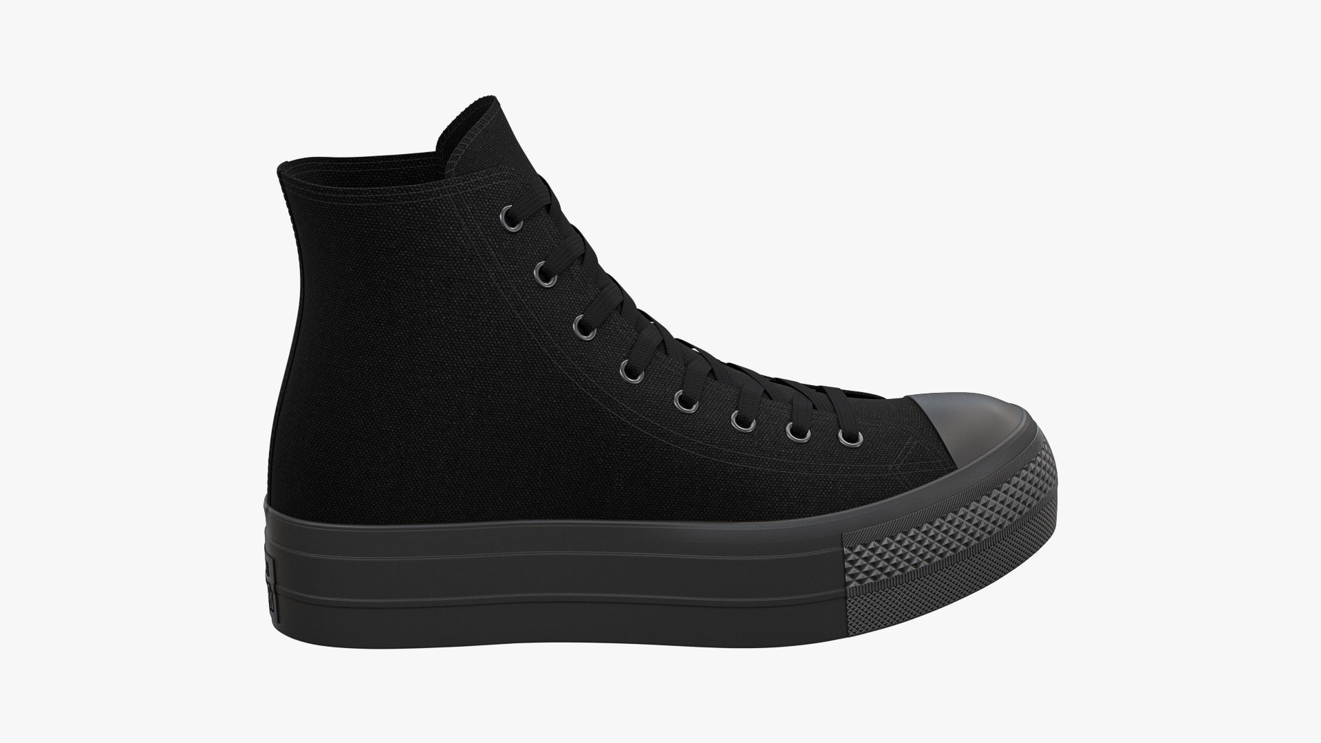 Chuck Taylor All Star Lift Platform High Top Mono Black 3D model | CGTrader