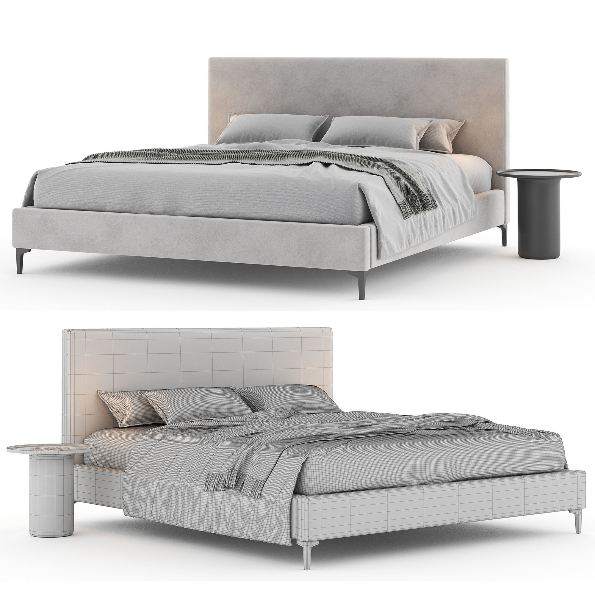 West Elm Emmett Bed 3D model CGTrader