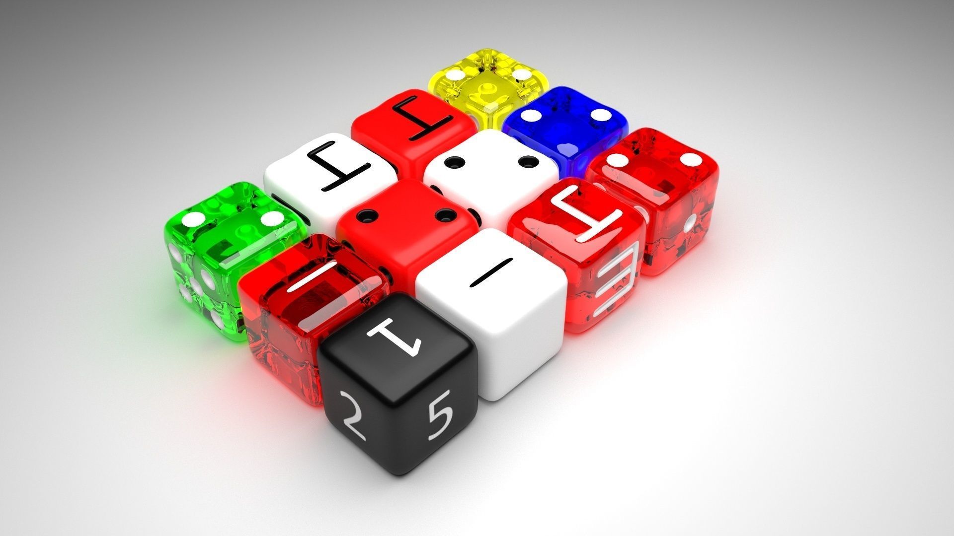 Dices Set 3D model 3D printable | CGTrader