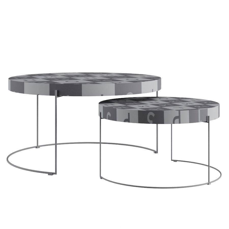 ARIA CONCRETE GRANITE COFFEE TABLE BUNDLE 3D model CGTrader