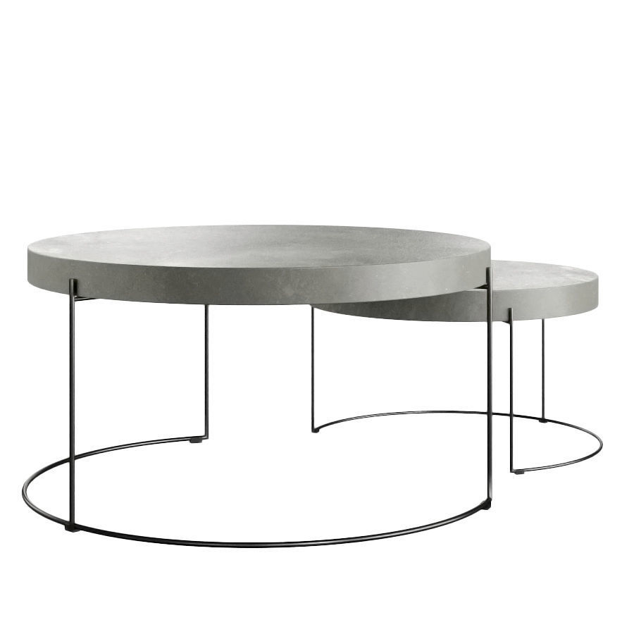 ARIA CONCRETE GRANITE COFFEE TABLE BUNDLE 3D model CGTrader