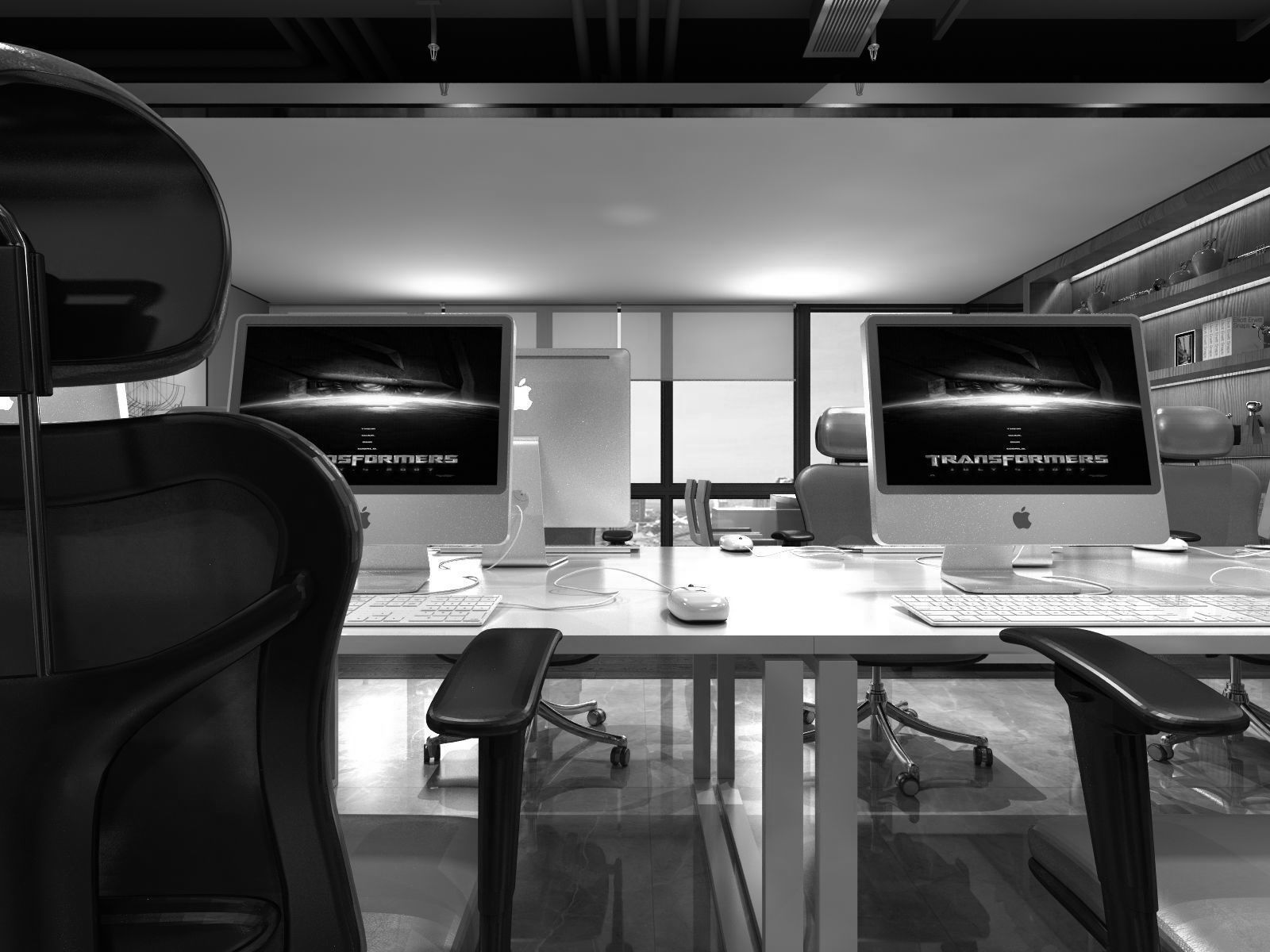 Simple Office 3D model 3 3D model CGTrader