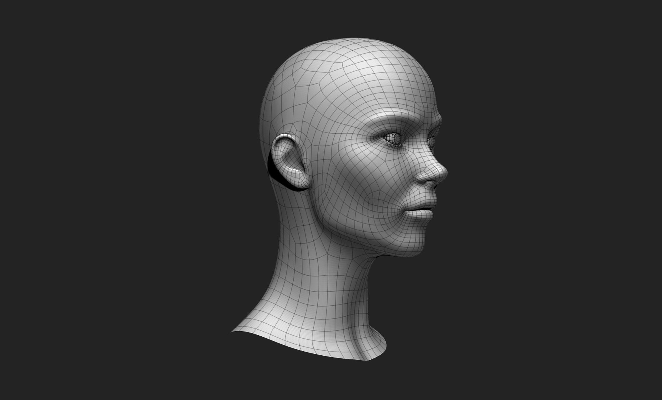 3D model Female Head 1 VR / AR / low-poly | CGTrader