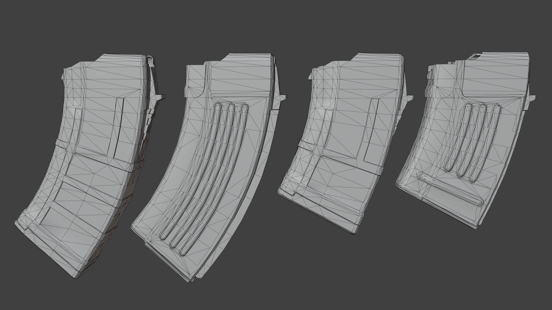 Low Poly Magazine Rig 3D model Small AK magazines VR / AR / low-poly | CGTrader
