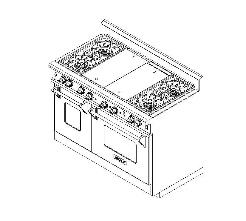 Wolf Range For Revit 2022 free 3D model CGTrader