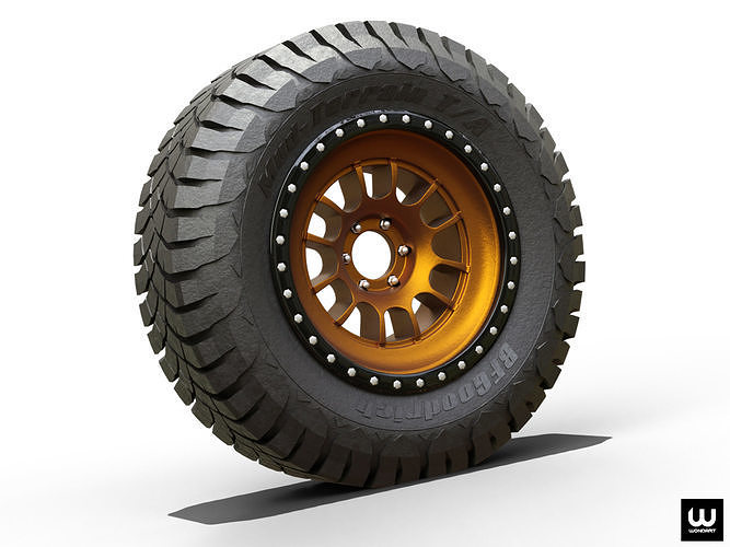 OffRoad SUV Wheel with BFGoodrich MudTerrain Tire 3D model CGTrader