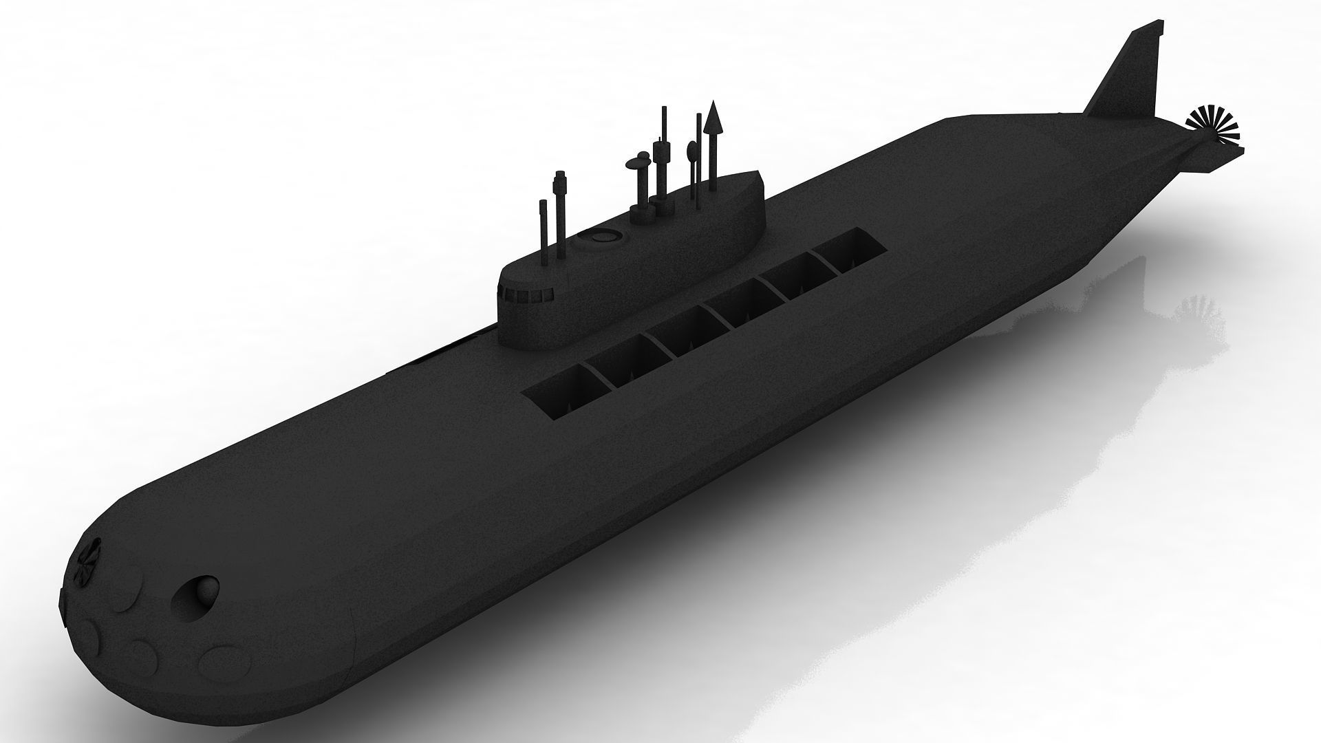 Oscarclass Submarine model 3D model CGTrader
