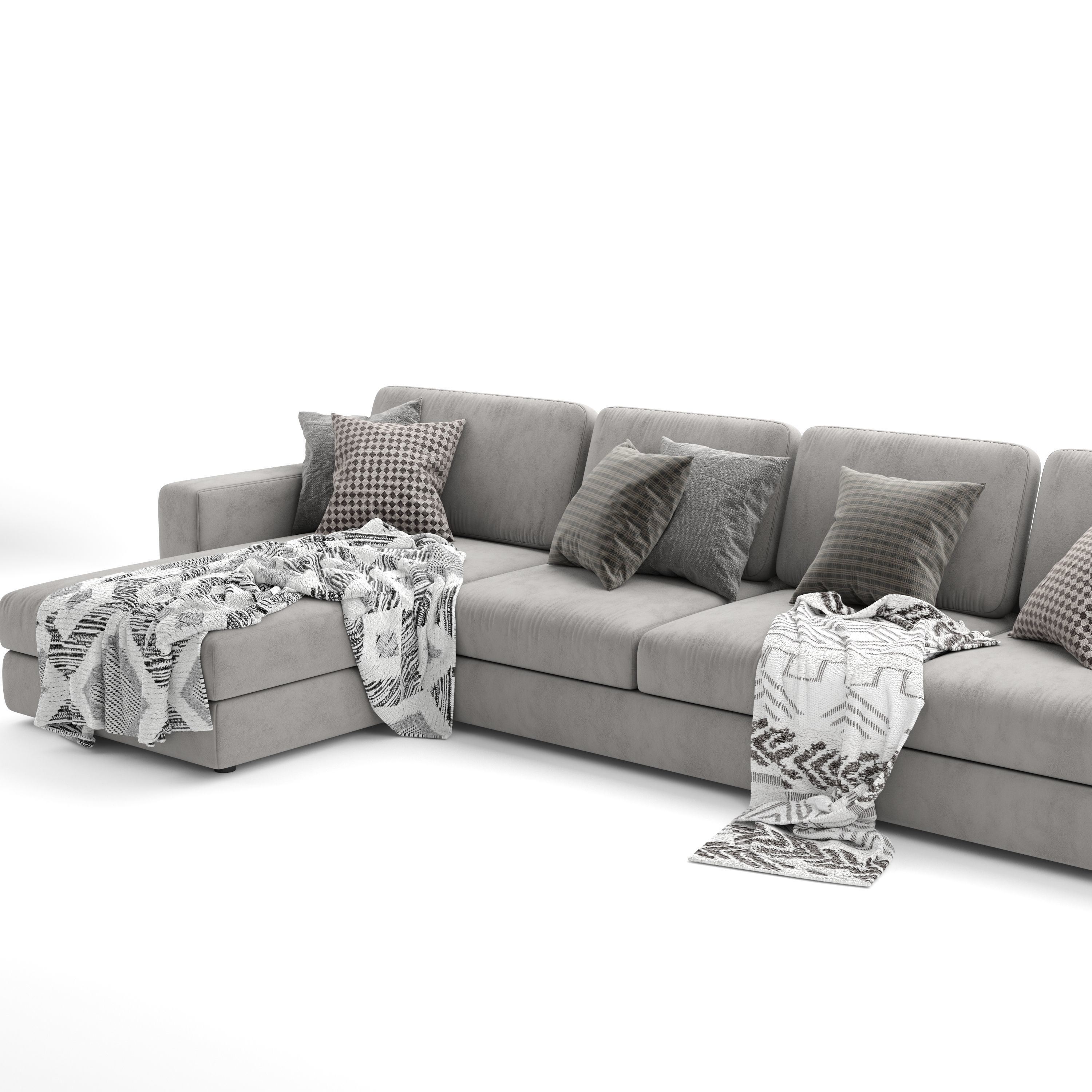 Bonaldo Hiro Chaise Longue 2 Sofa 3D model CGTrader