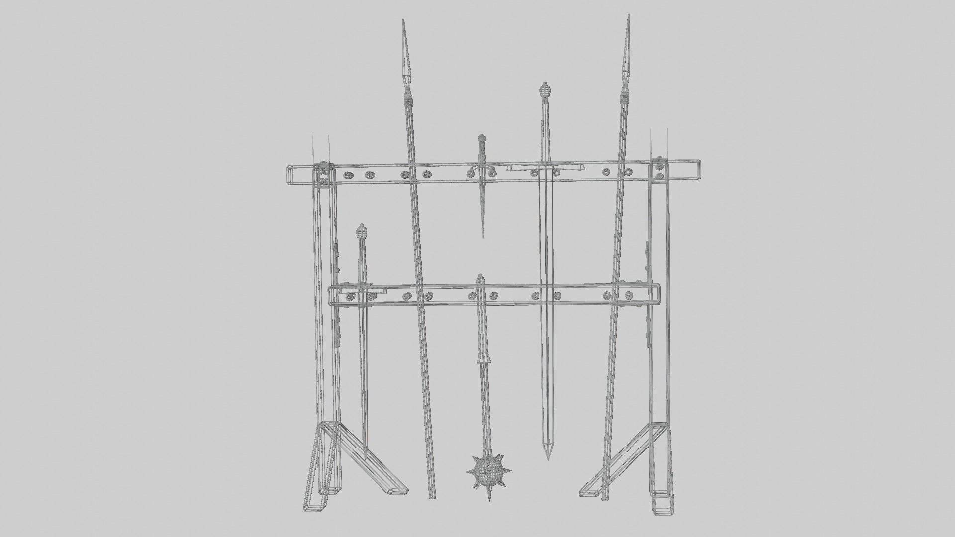 3D model Weapon Rack VR / AR / low-poly | CGTrader