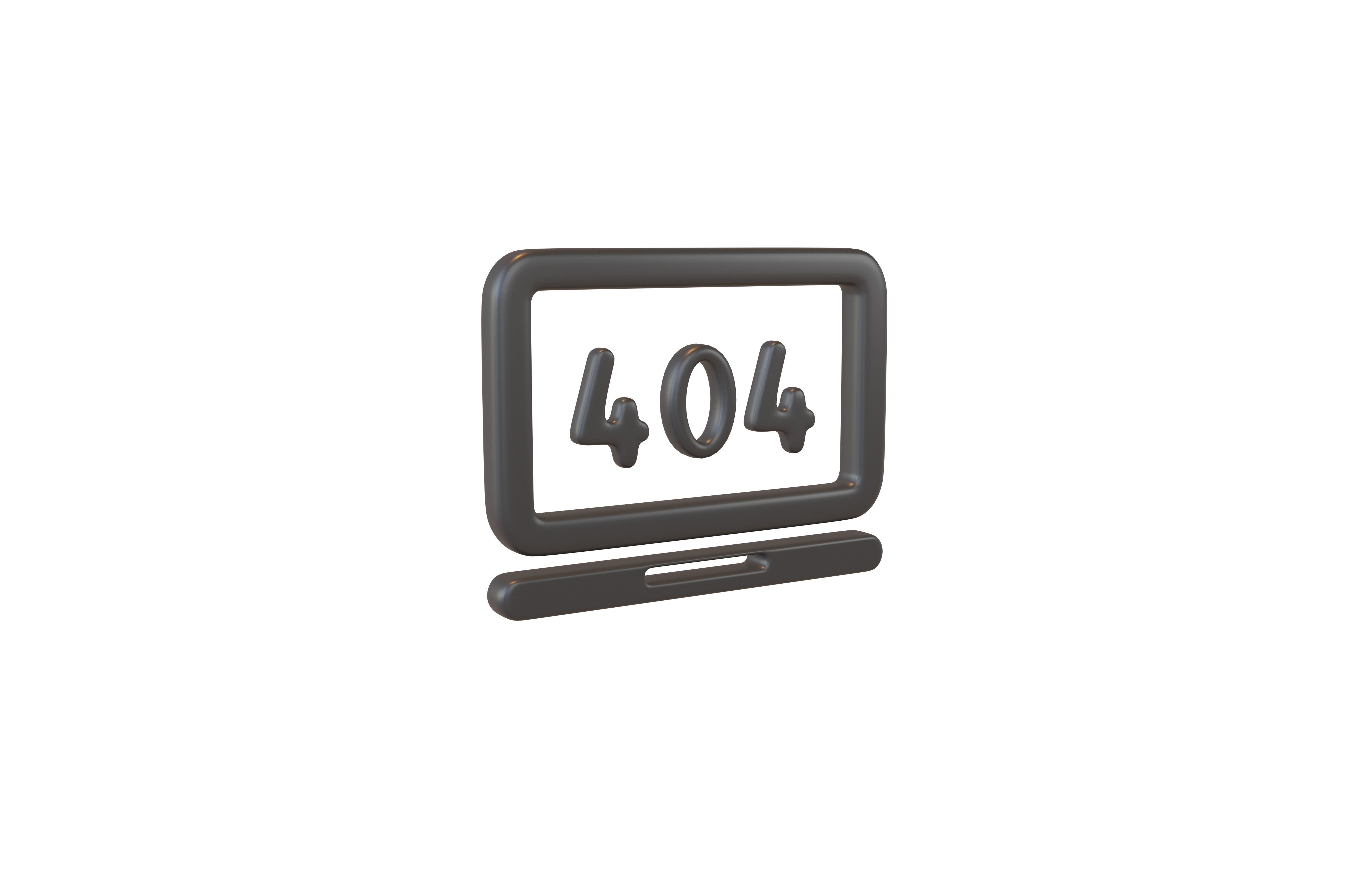 3D model Computer 404 Error Symbol v1 001 VR / AR / low-poly | CGTrader