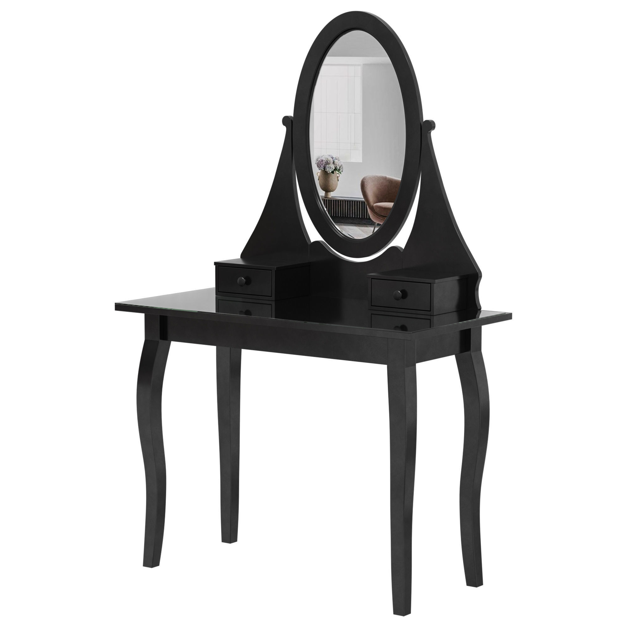 IKEA HEMNES Dressing table with mirror 3D model CGTrader