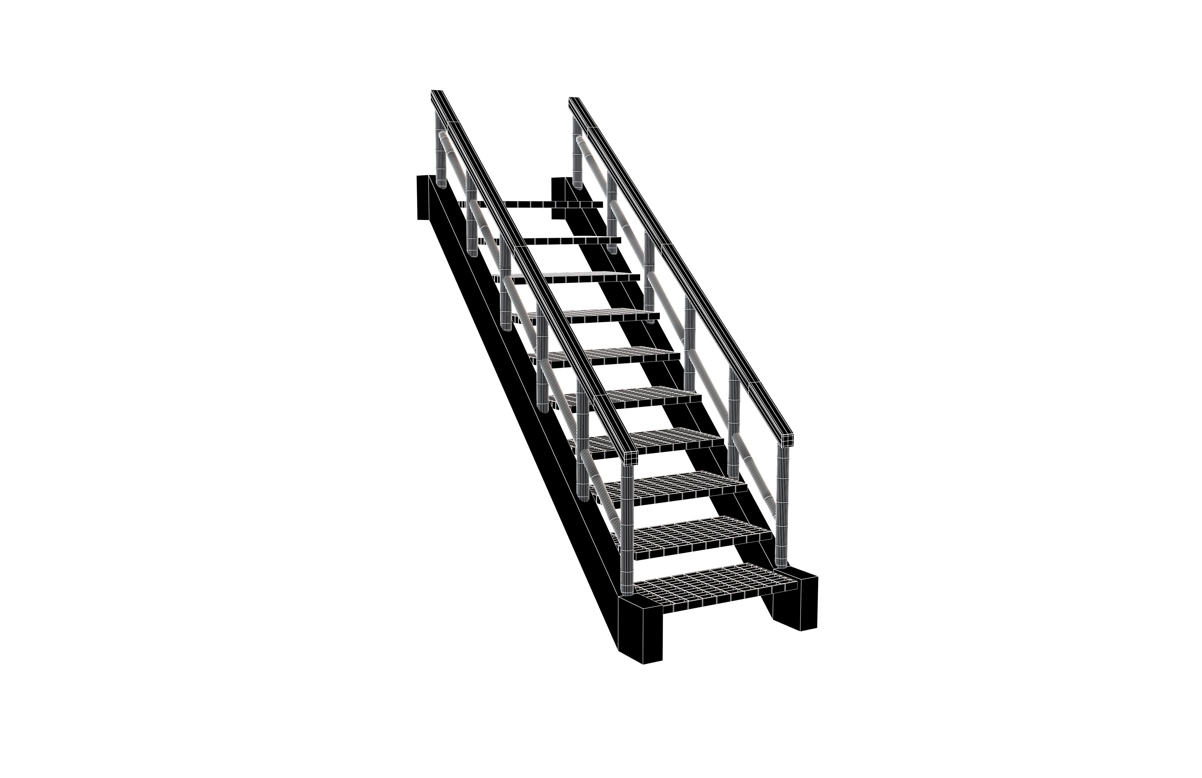 3D model Grate Stairs v1 001 VR / AR / lowpoly CGTrader