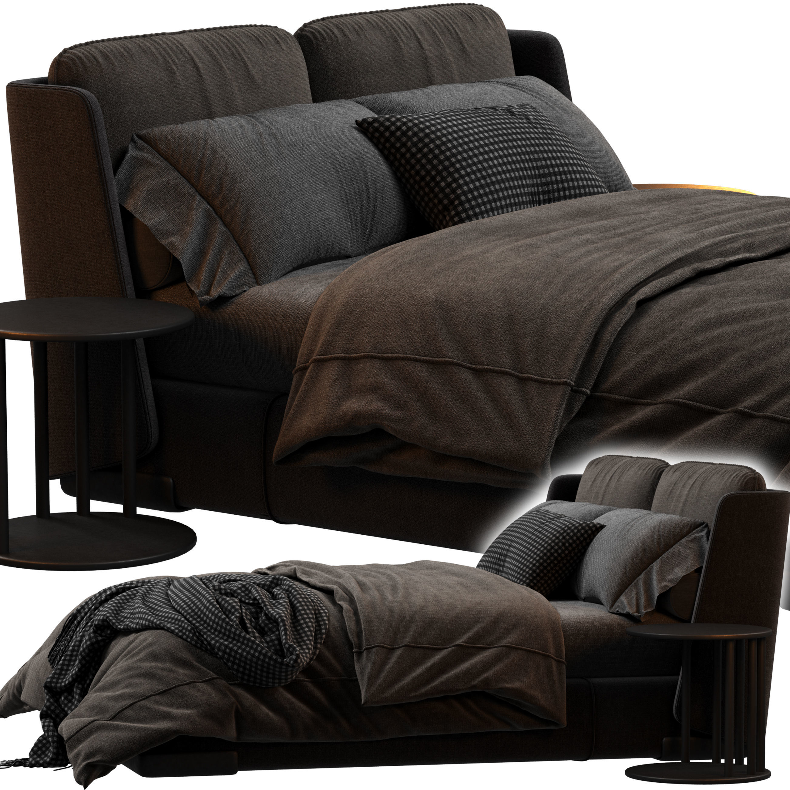 Fenice Natuzzi Bed 3D model CGTrader
