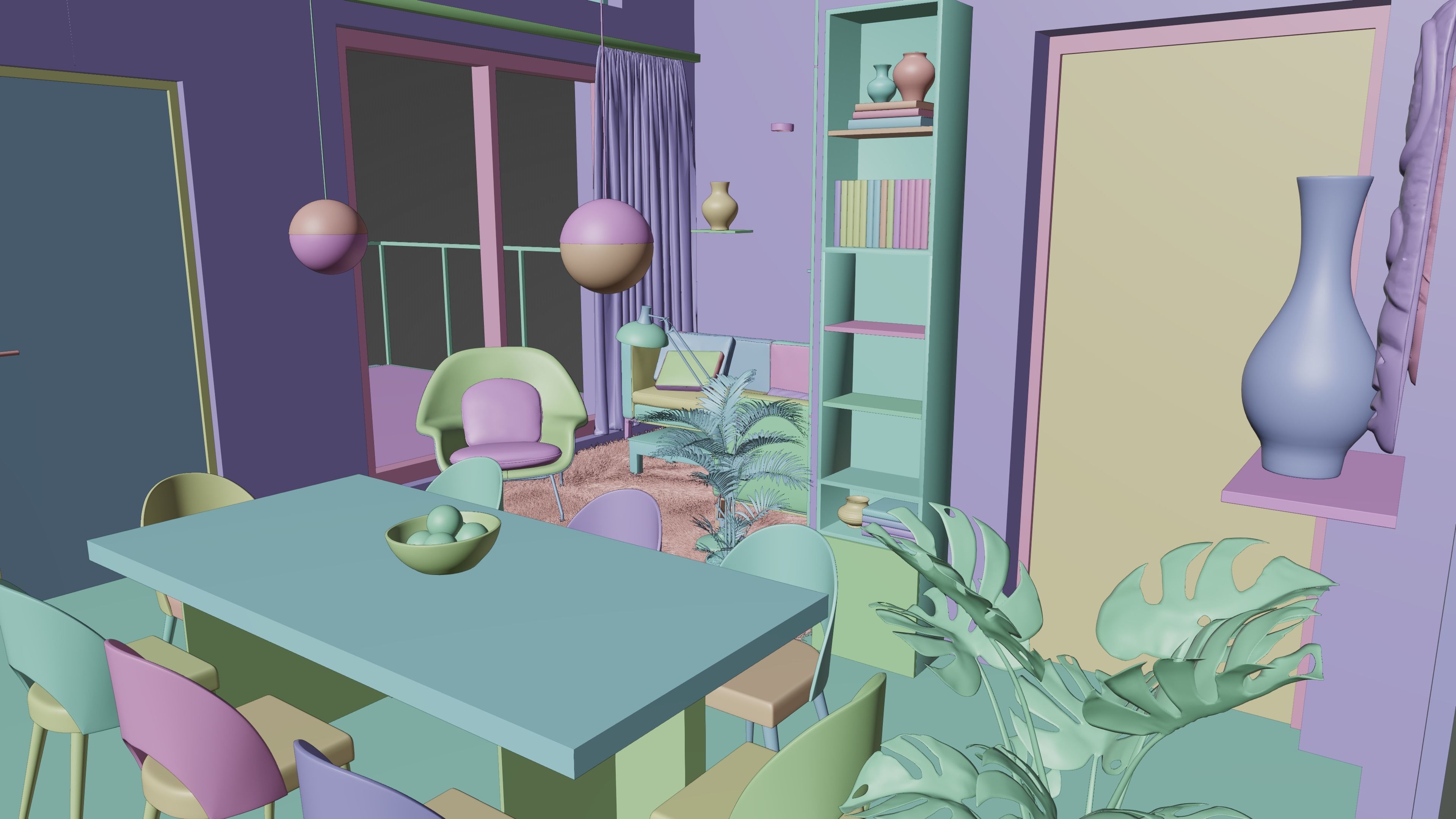 Room interior blender file 3D model CGTrader