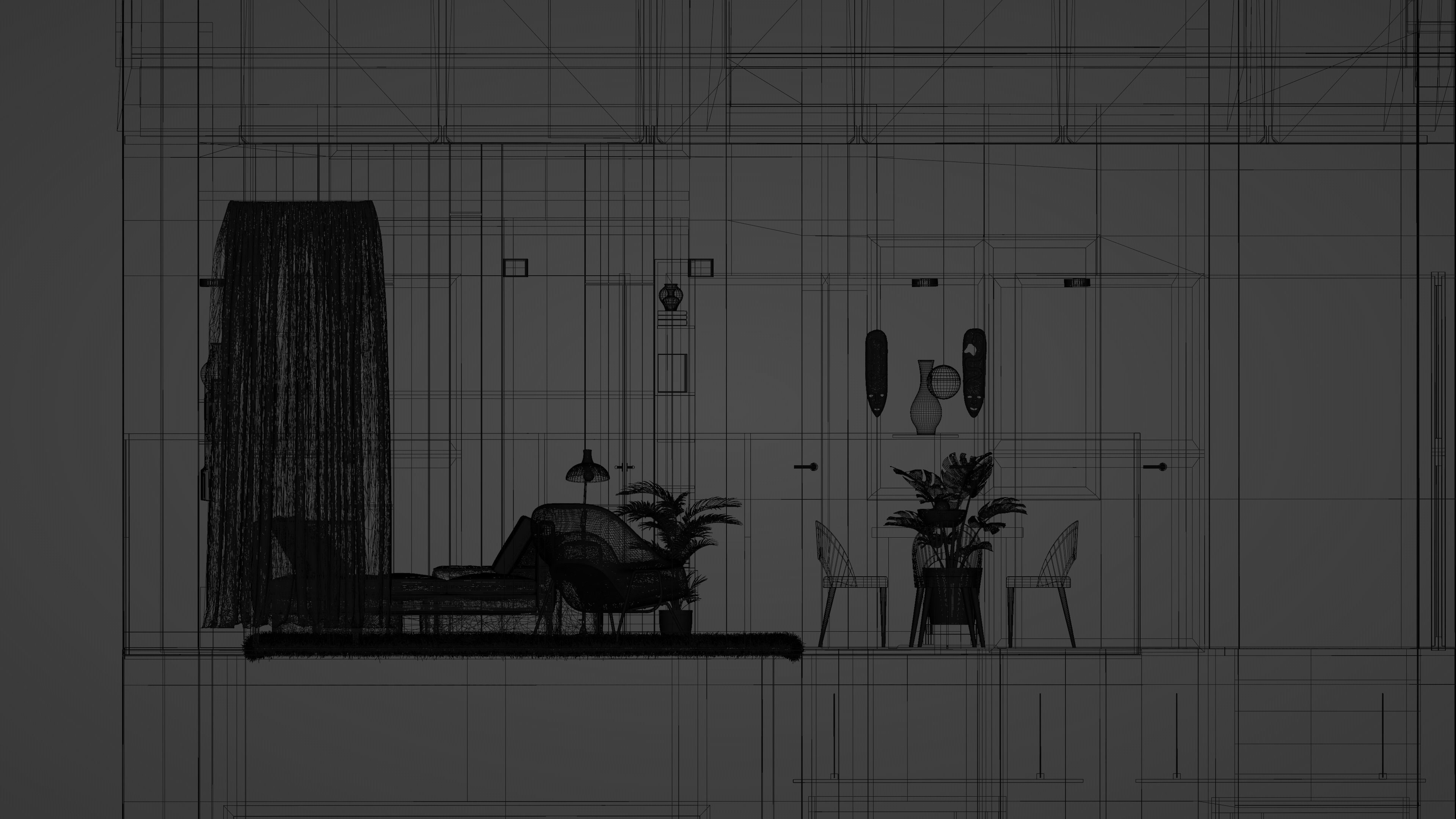 Room interior blender file 3D model CGTrader