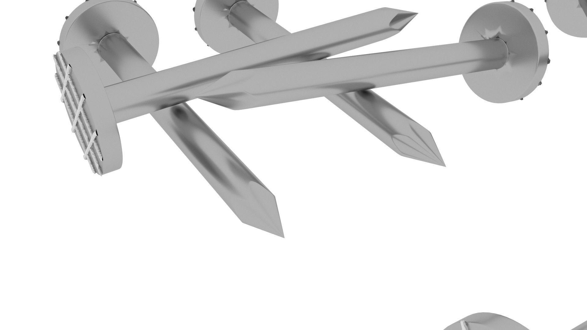 Steel Nails 3D model CGTrader