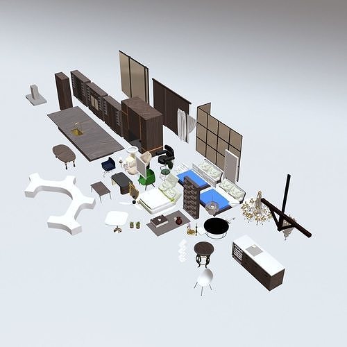 50 Plus Architect interior random models 3D model | CGTrader