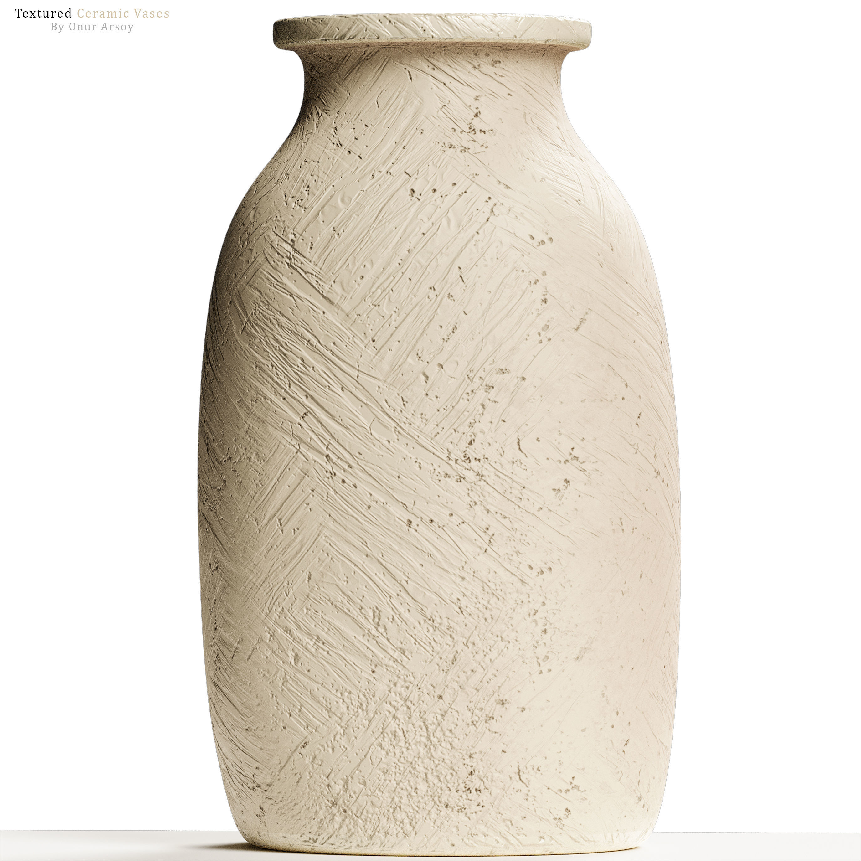 Zara Home Textured Ceramic Vase Set 3D model CGTrader