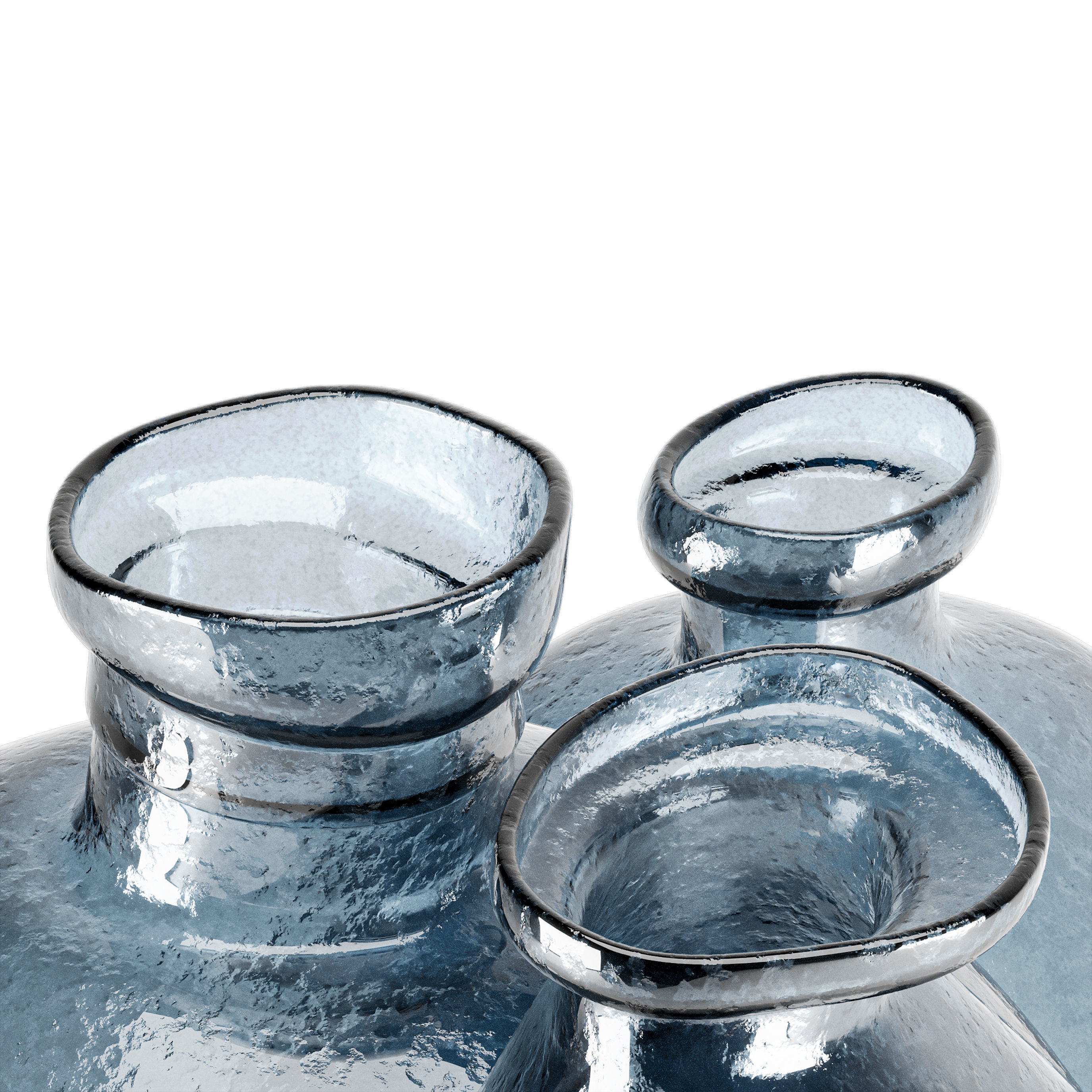 Zara Home Recycled Glass Vase Set 3D model CGTrader