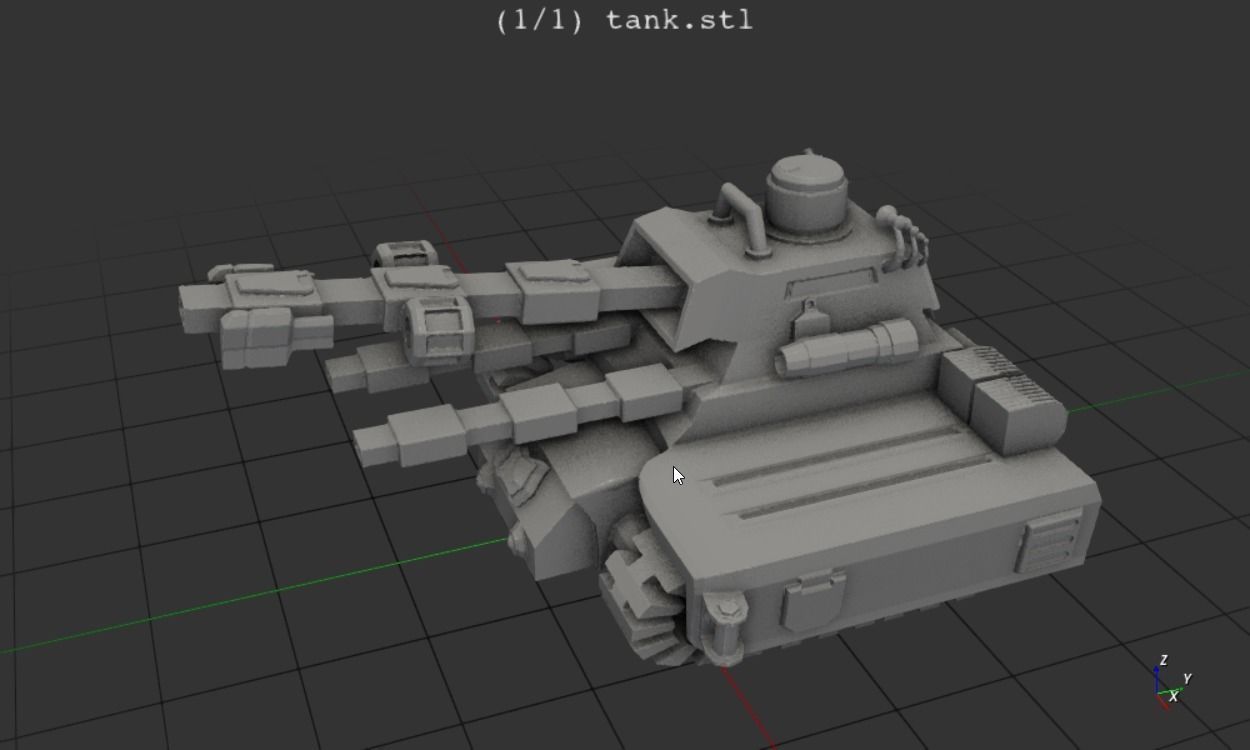 sci fi electronic tank 3D model 3D printable | CGTrader