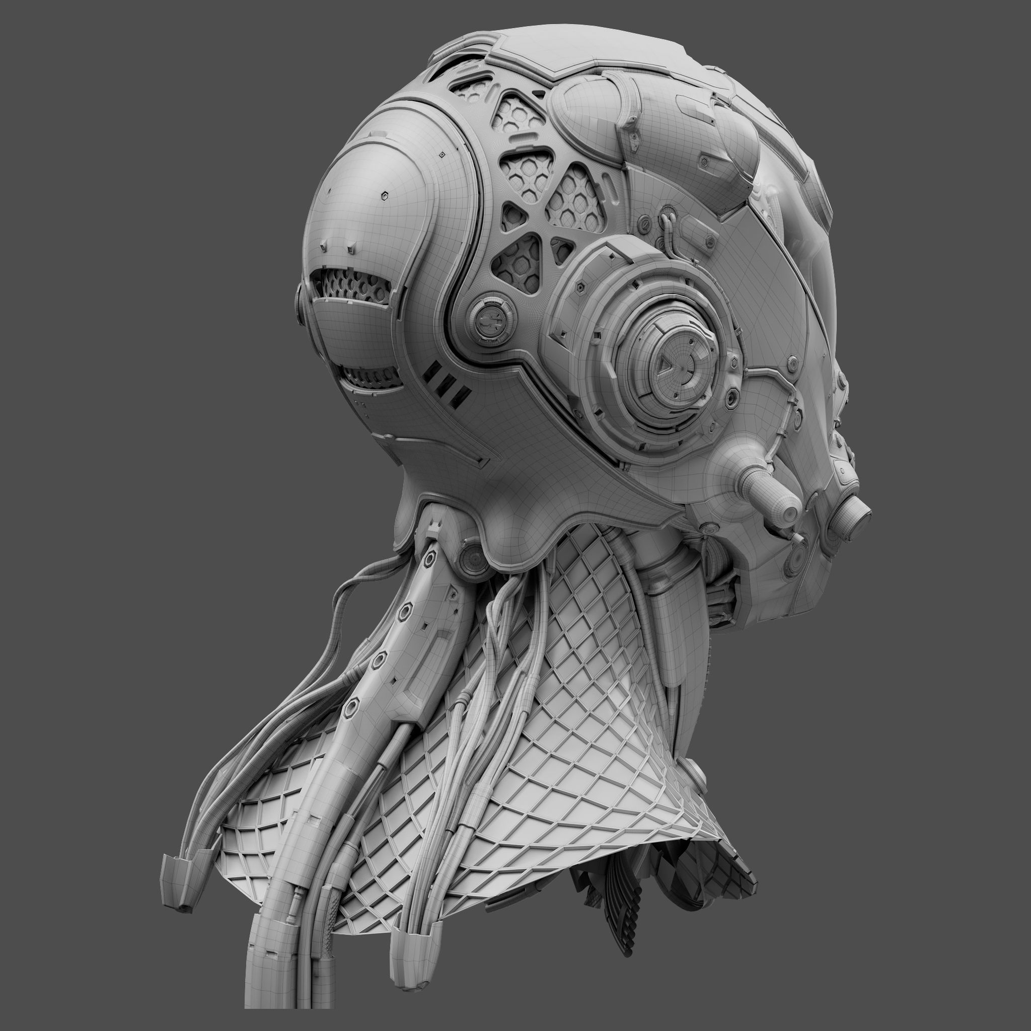 Realistic Cyberpunk Helmet 3D model CGTrader