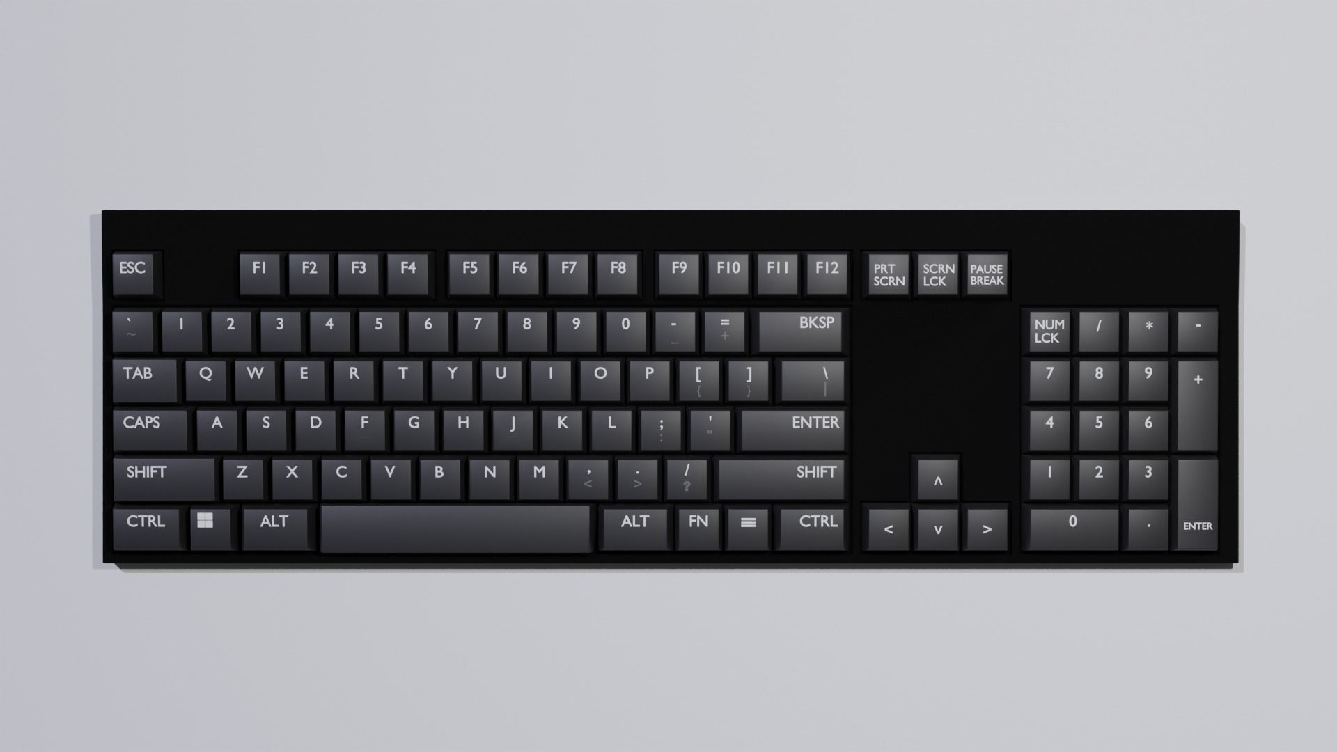 Simple QWERTY Keyboard free 3D model CGTrader