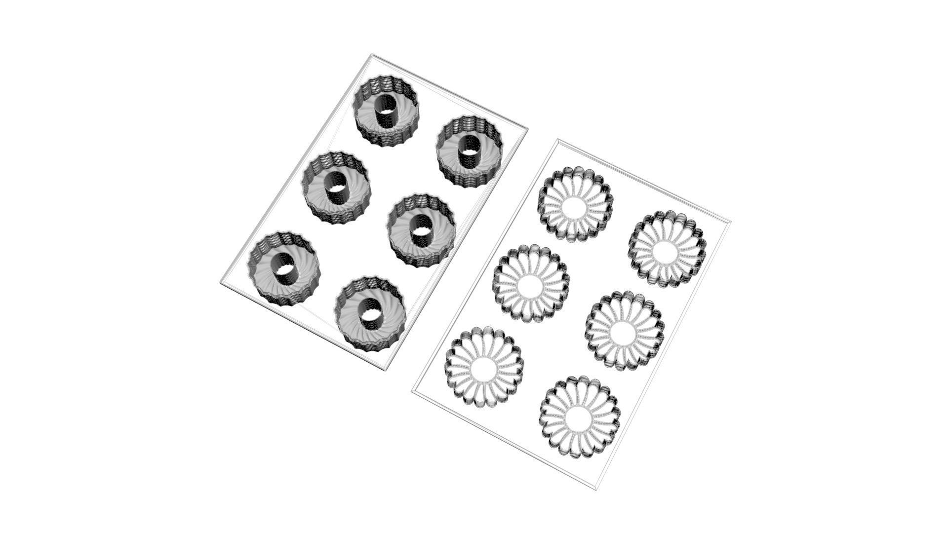 Rubber Baking Molds 3D model 3D printable CGTrader