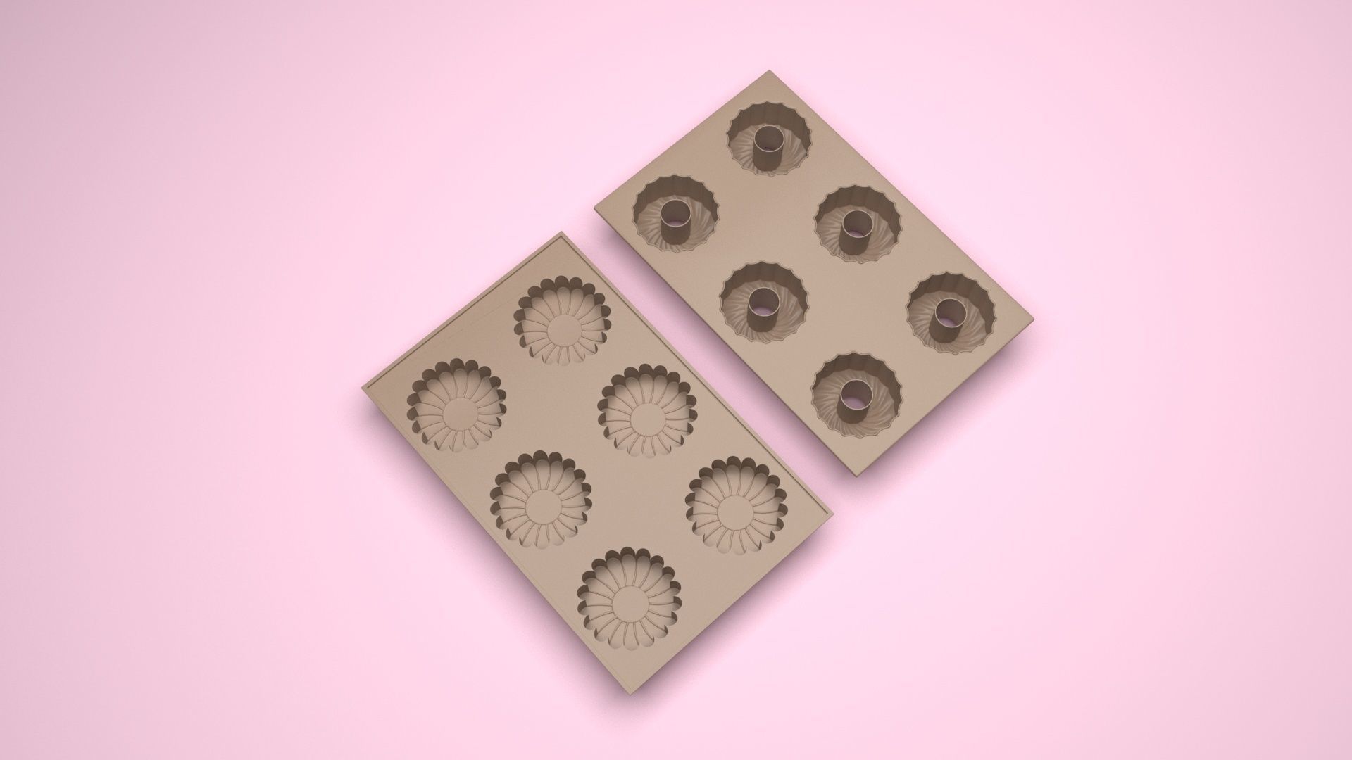 Rubber Baking Molds 3D model 3D printable CGTrader