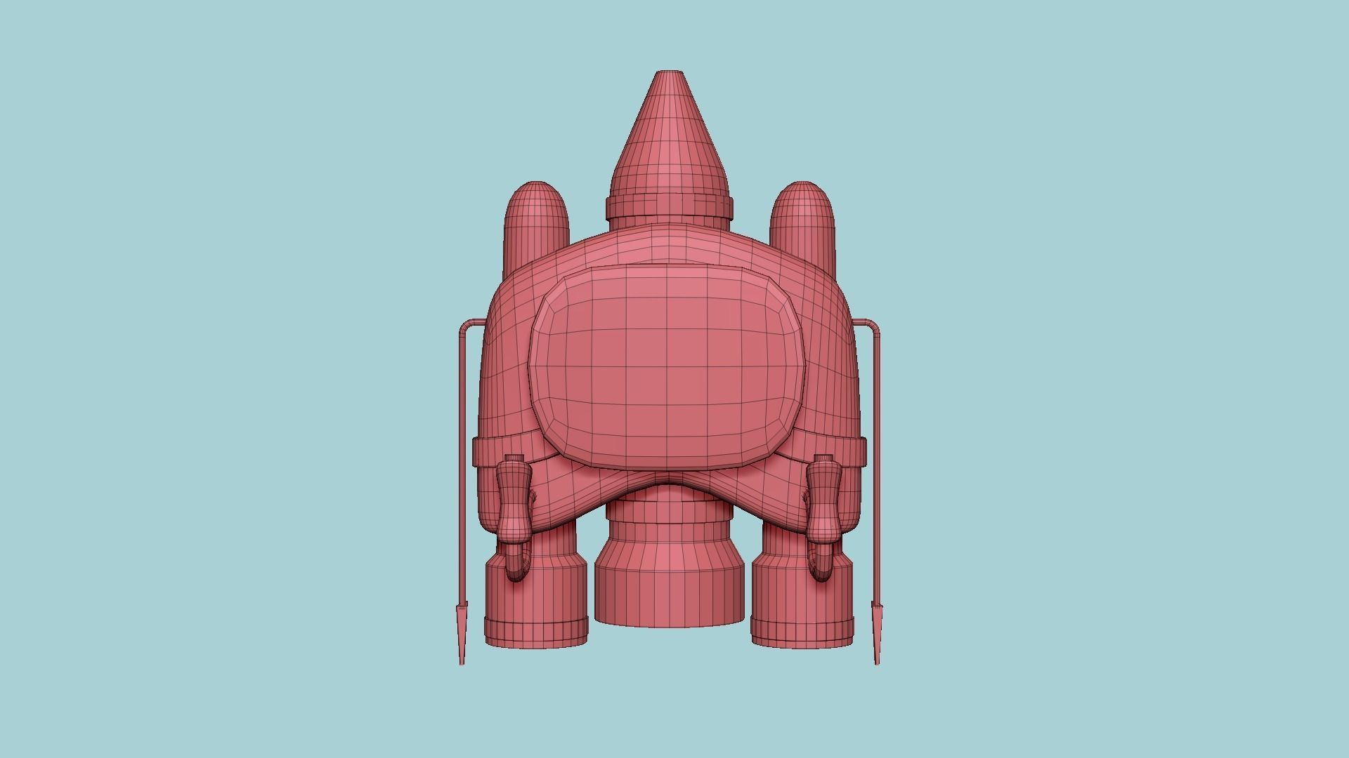 3D model Jetpack D09 Green Metal - SciFi Character Design VR / AR / low ...