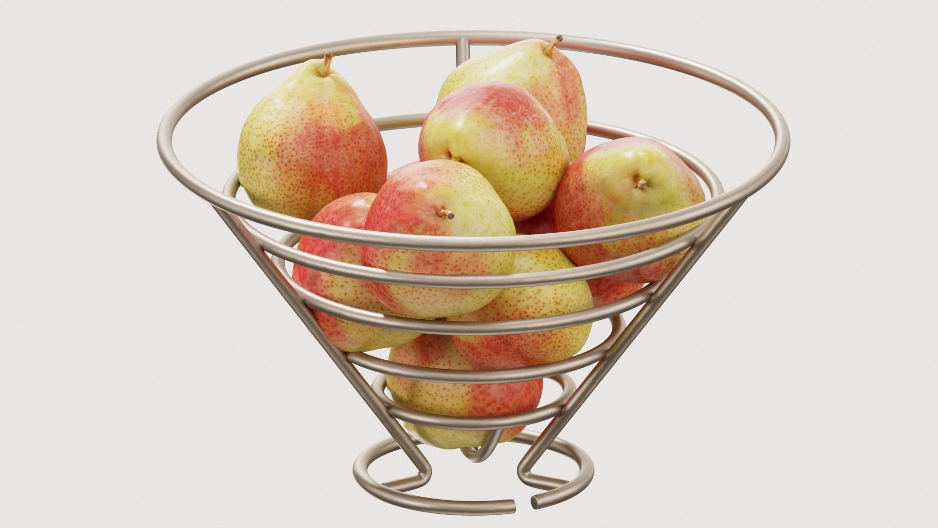 Spectrum Diversified Euro Small Fruit Tree With Banana Stand – Satin Nickel, 16.5" H X 10.75" W X 9" D, Space-Saving Kitchen Counter Organizer