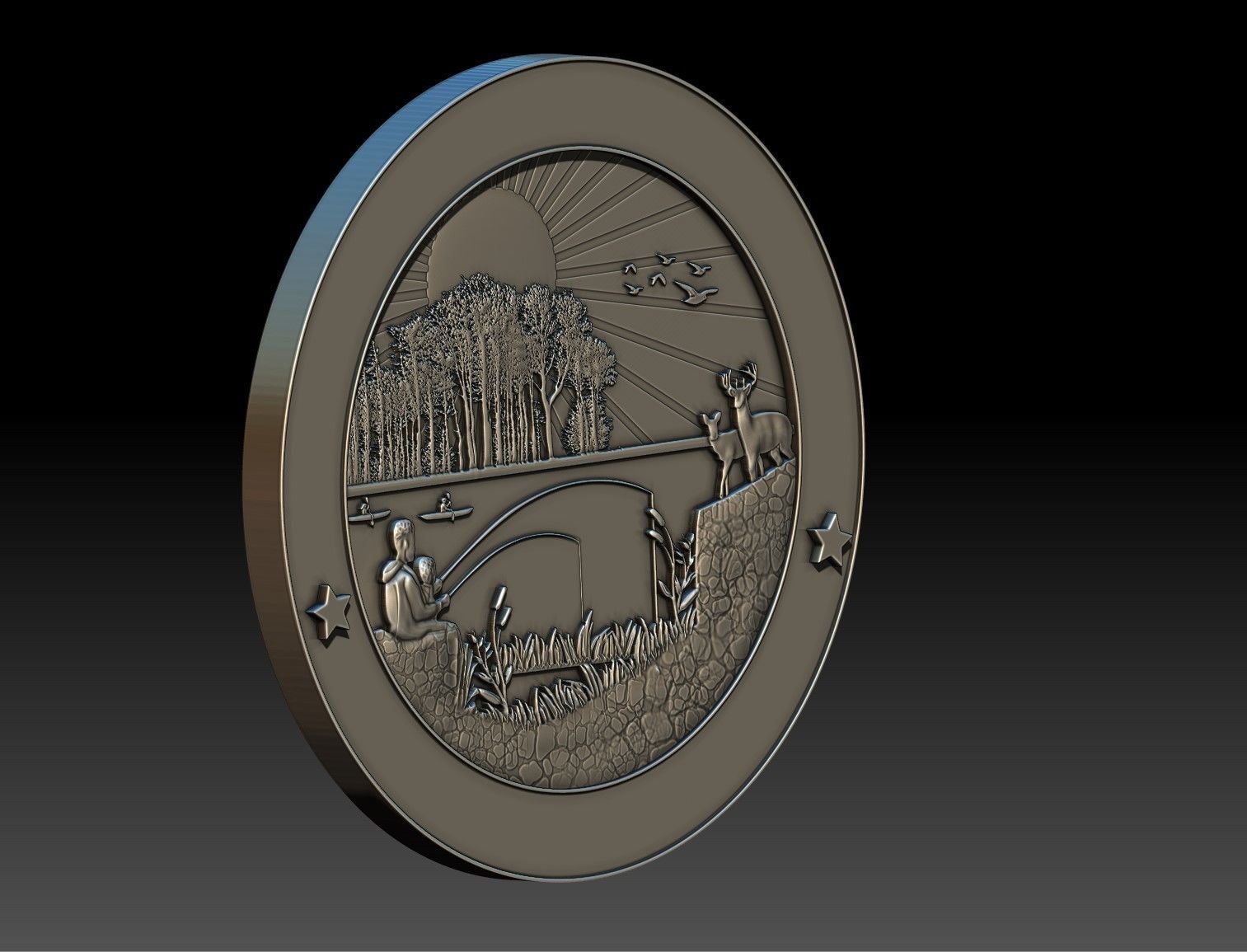 County Seal 3D model 3D printable | CGTrader