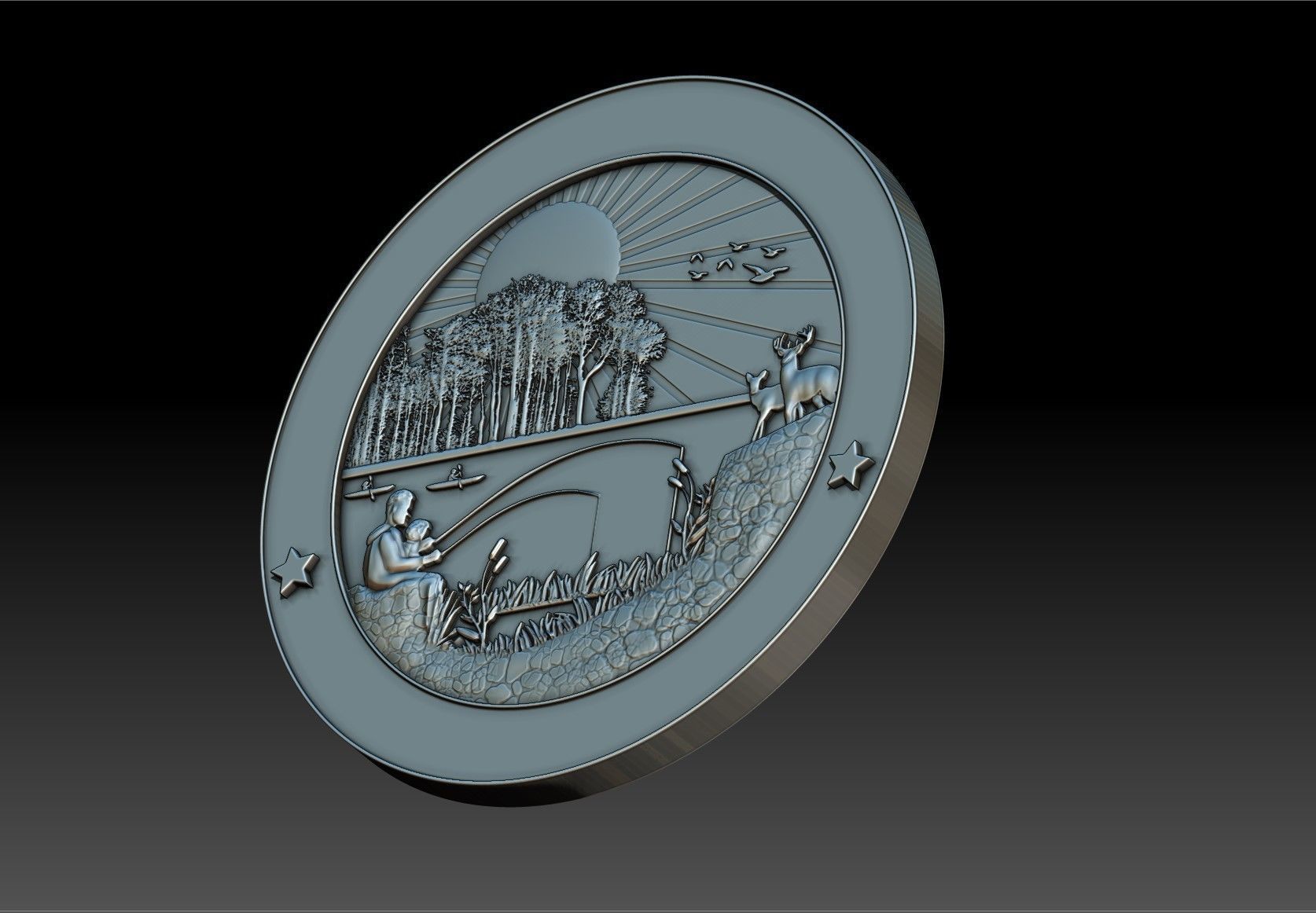 County Seal 3D model 3D printable | CGTrader