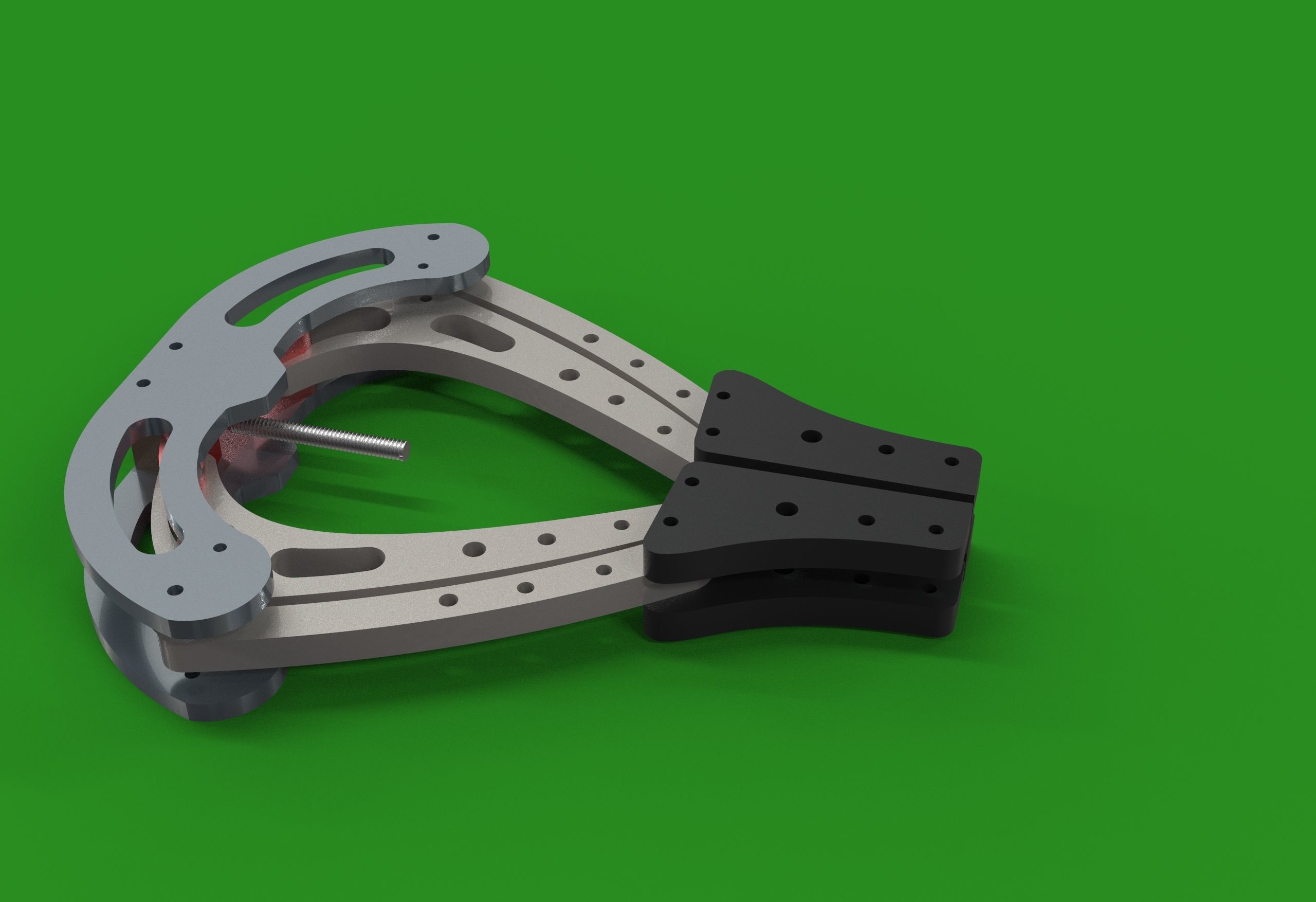 Mechanical Robotic gripper arm 2 finger with linear screw drive 3D