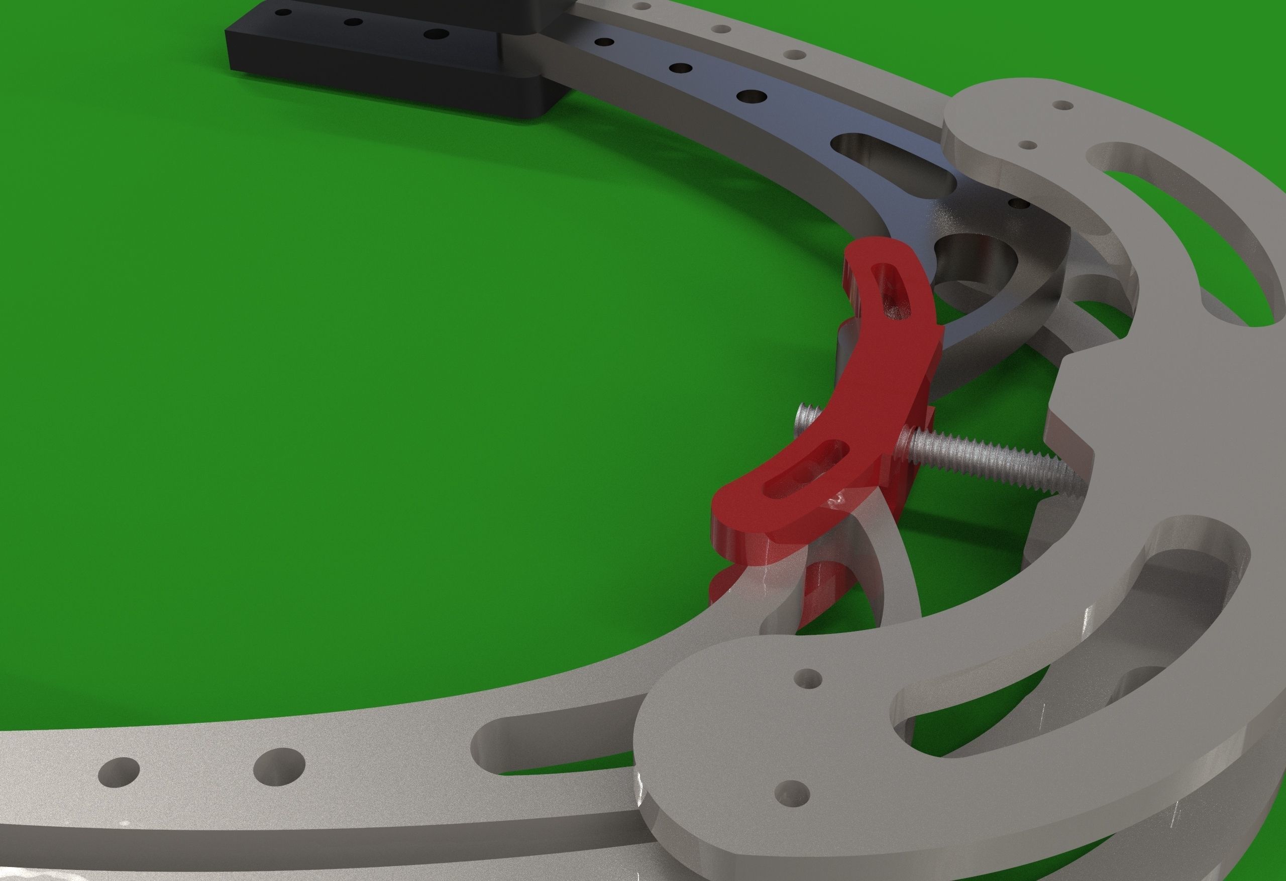 Mechanical Robotic gripper arm 2 finger with linear screw drive 3D