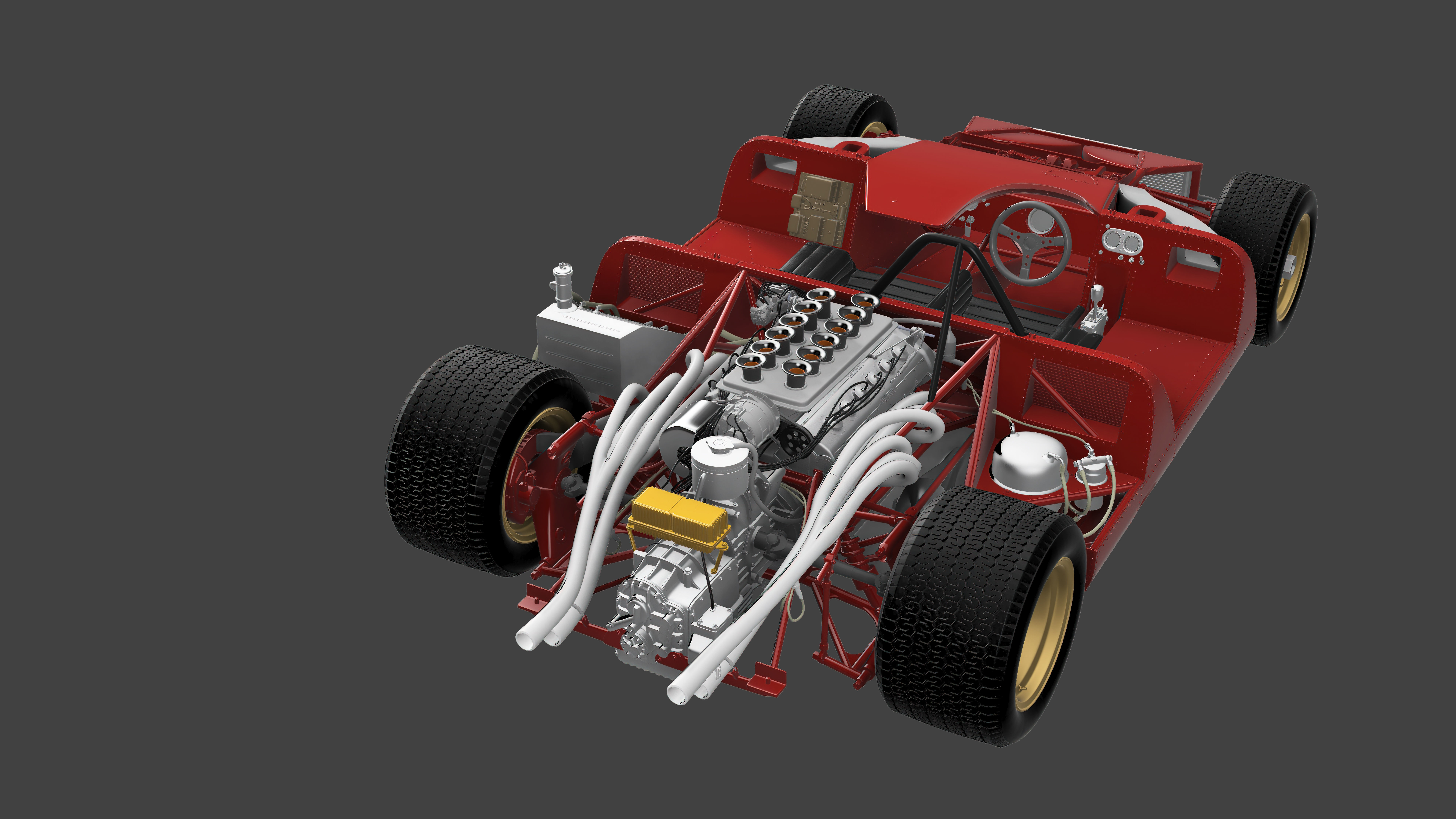Ferrari 312 P Spyder Classic Car Kit 3D model 3D printable CGTrader