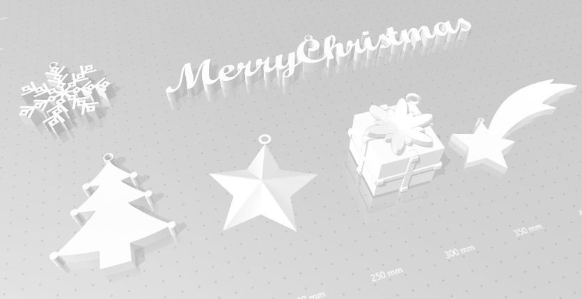 Pack of 6 Christmas Decorations 3D model 3D printable | CGTrader