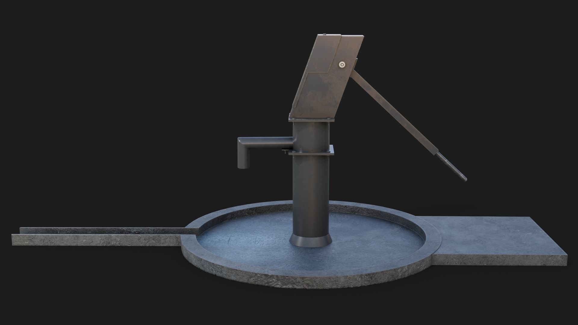 3D model Vintage Water Hand Pump Low-poly 3D model - GameReady VR / AR ...