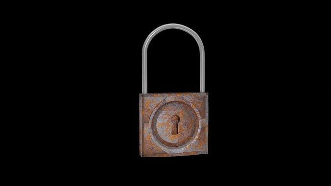 old rusty lock 3d model 3D model | CGTrader