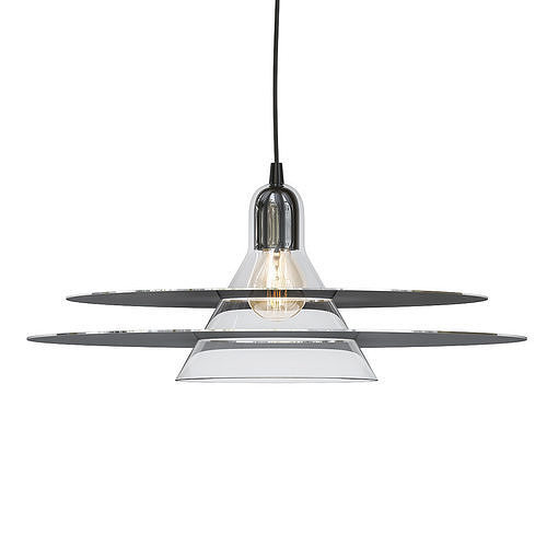 Cymbal modern pendant light with clear glass shade 3D model CGTrader