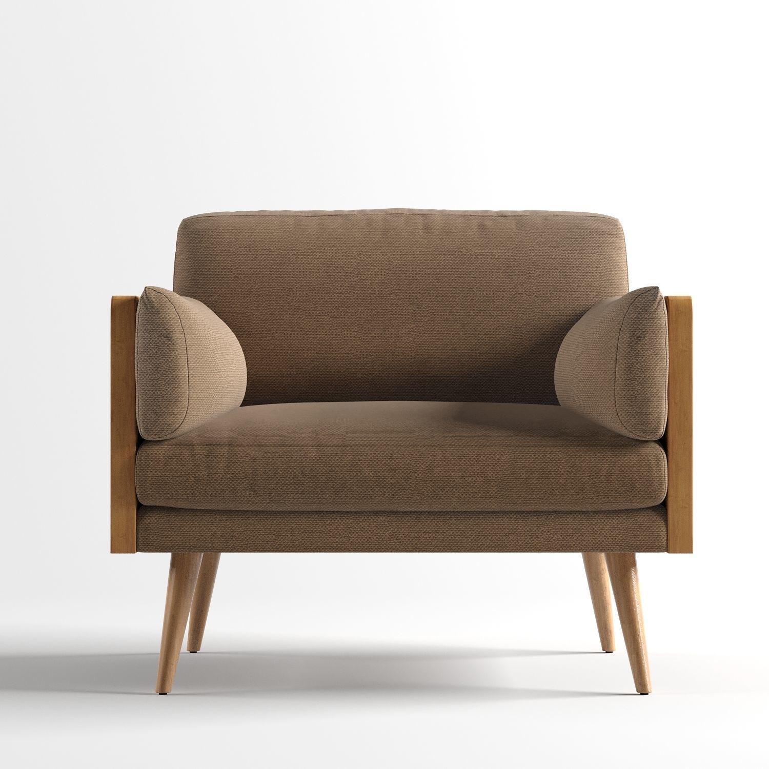 Adairs Arna 1 Seater Oat Rattan Chair 3D model CGTrader