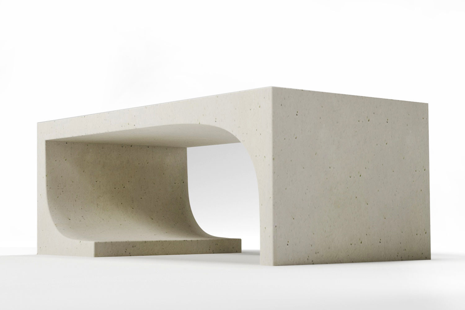 CB2 Slope cement coffee table 3D model CGTrader