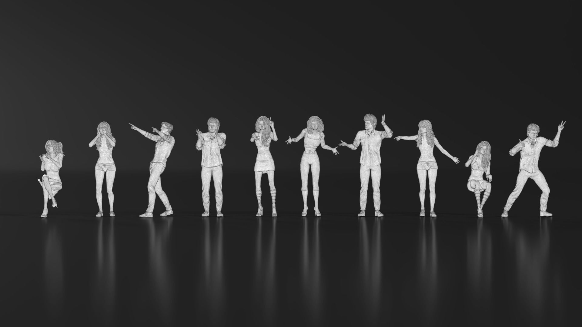 Spectator Printable HD People 09 spectator 3D model 3D printable | CGTrader